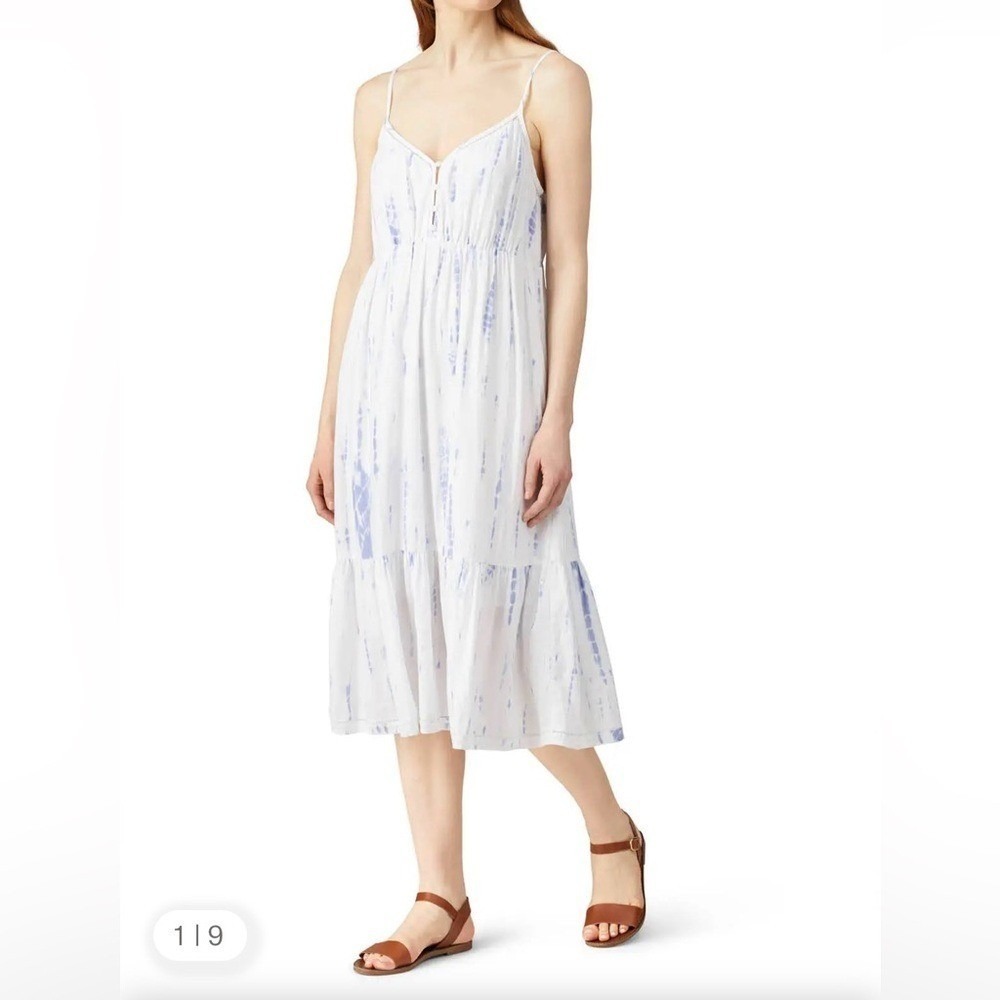 RAILS Delilah Cloud‎ Tie Dye Dress Women's Small Linen Blend Midi Sundress